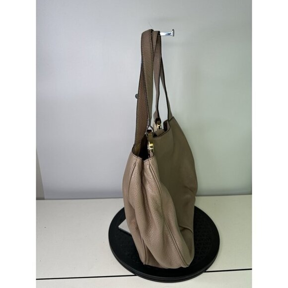 Michael Kors Fulton Purse Carmel Brown Pebbled Leather Shoulder Bag Tote Shopper - Picture 2 of 12